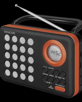 Black/orangedigital Fm Radio,30 Presets,usb Port