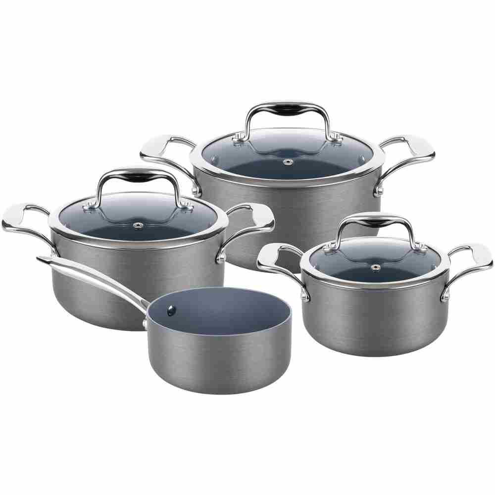 Set Aluminium Stainless Steel Pots 7pcs Hard