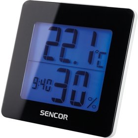 Alarm Clock And Weather Black