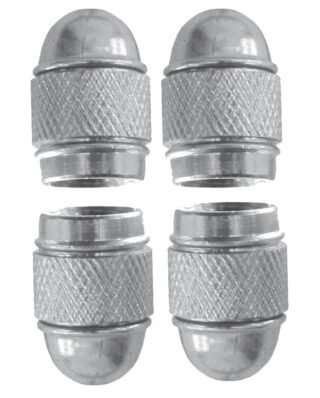 Valve Caps 4pcs Blue Alluminium