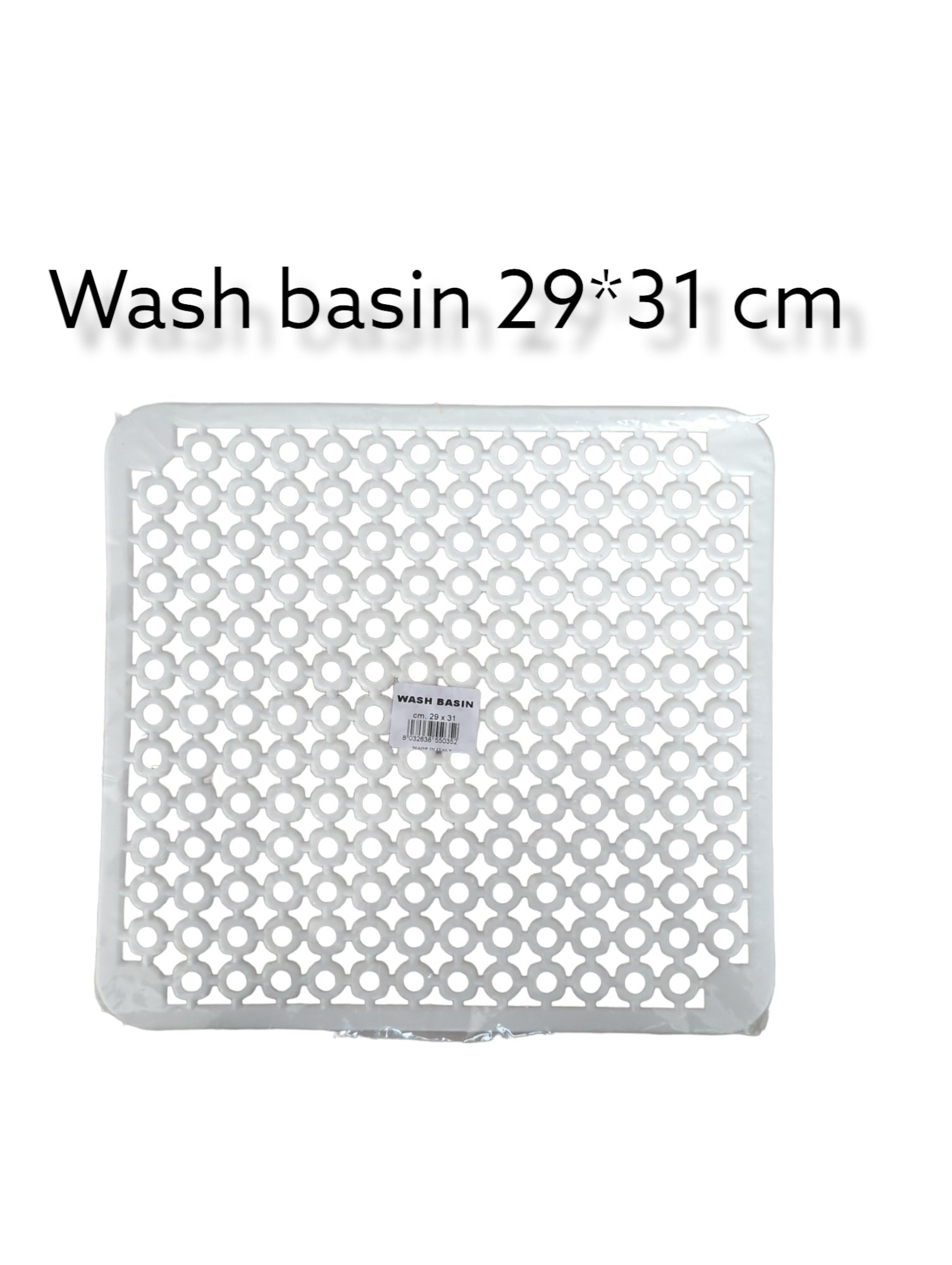 White Perforated Sink Draining Mat 29x 31 Cm