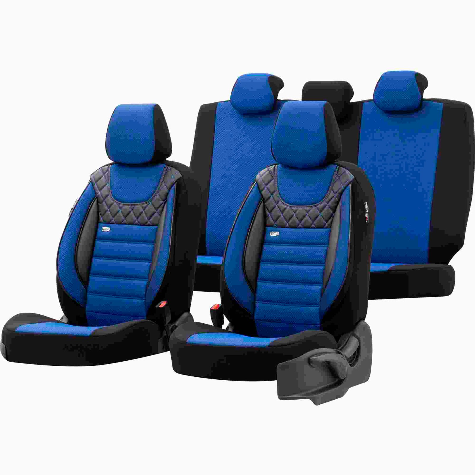 Otom Fashion Series Blue + Black Universal Size Car Seat Covers Fsh-36