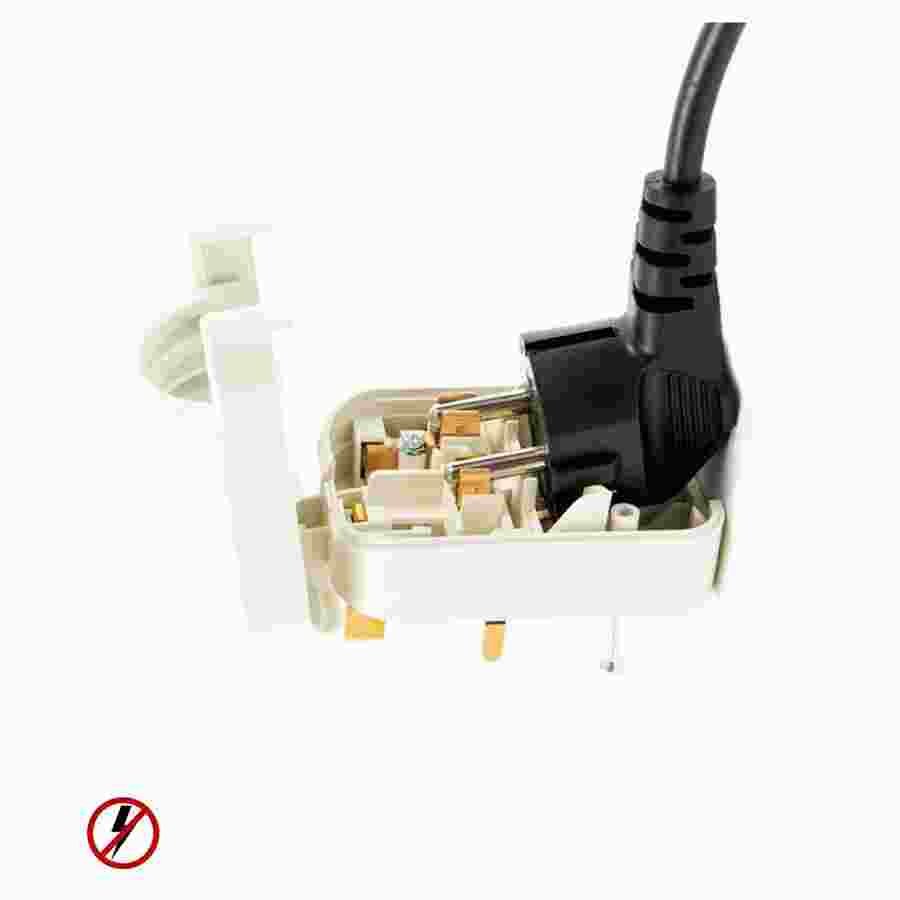Lockable Schuko To Uk Plug Adapter Scp3 - Kelb