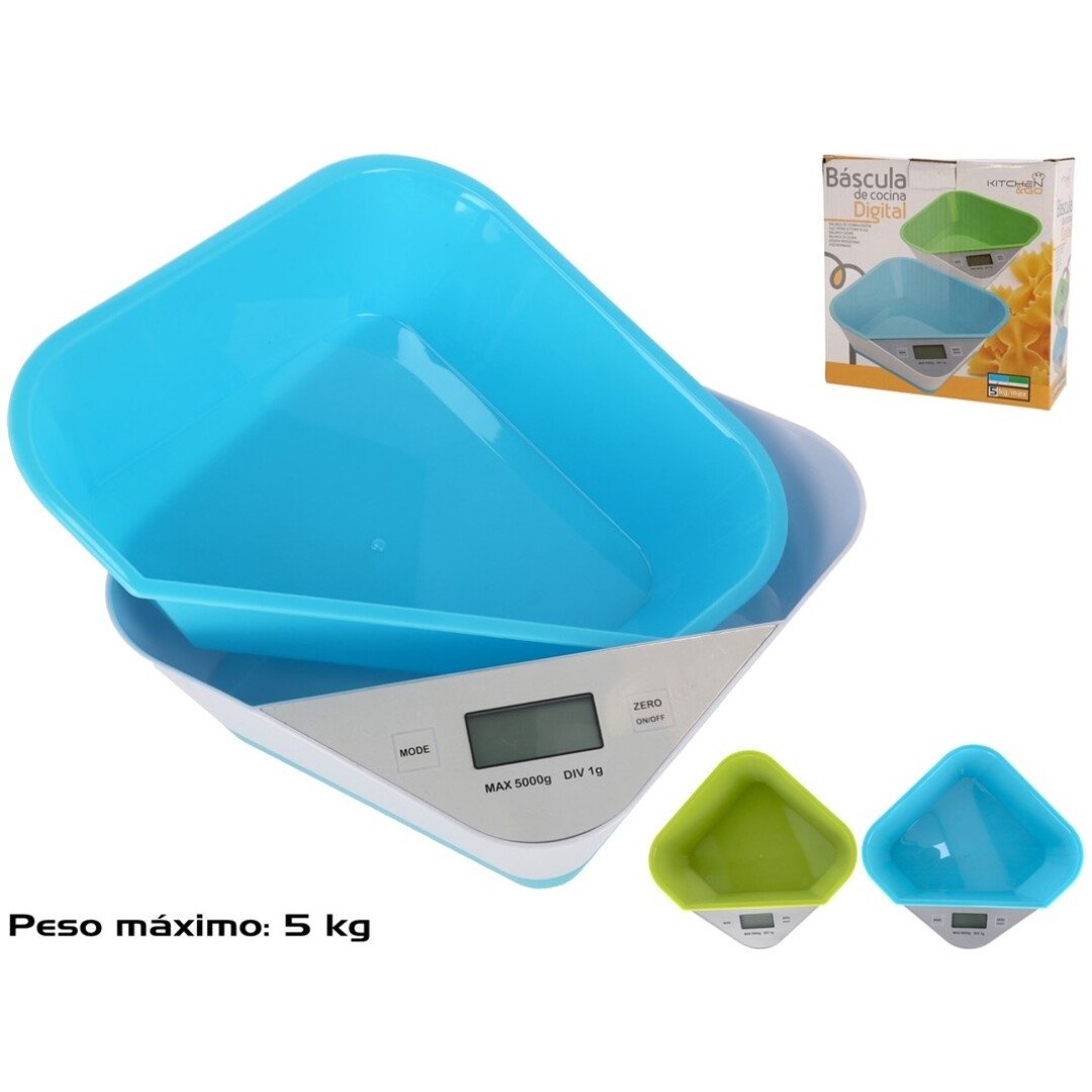 Electronic Kitchen Scale 5kg 2 Assorted Bowls Size 23.8x22.5x6
