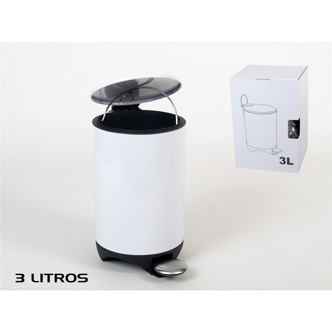 Bin 3lt Soft Closure Bin Sena White 17x22x28 Cm