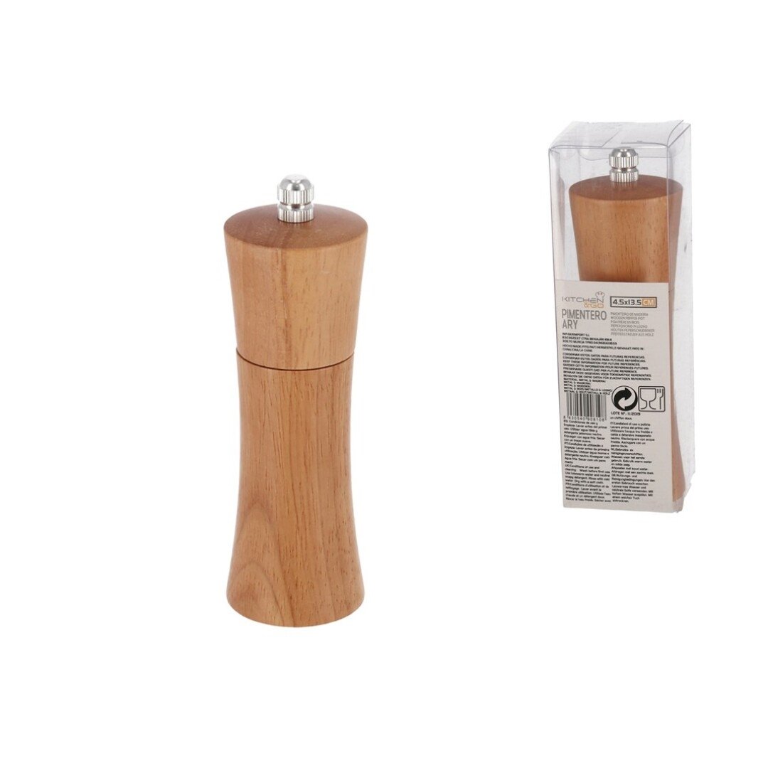 Wooden Pepper Mill Size 4,5x13cm