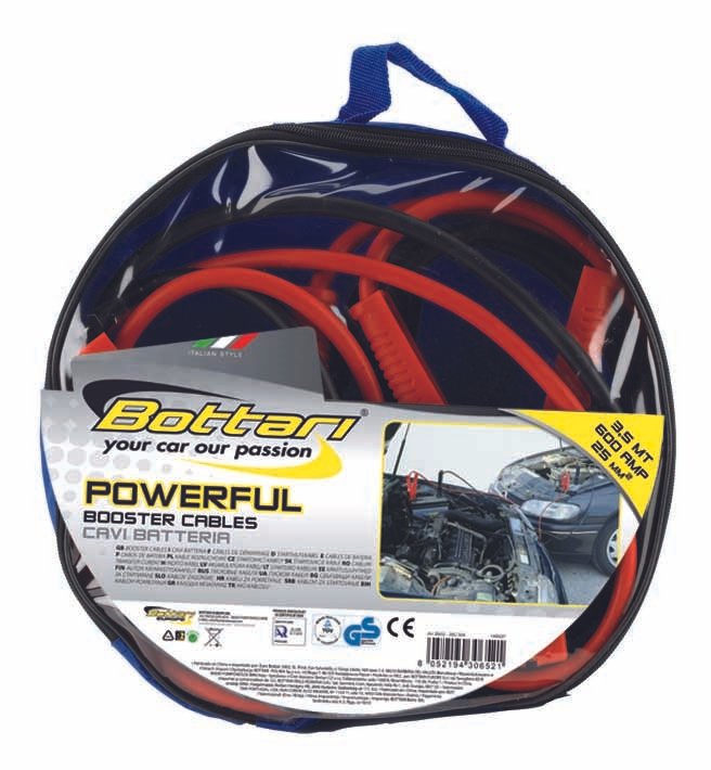 600a Booster Cables In Zipper Bag 350 Cm "powerful"