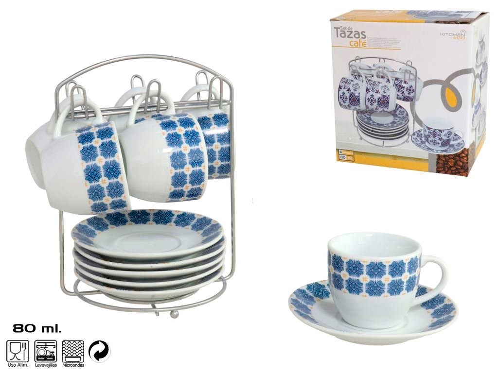 Porcellean Deco Coffee Set 80ml With Saucer