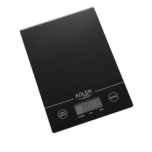 Adler Kitchen Scale 5kg Black Flat Surface 14cm*20cm