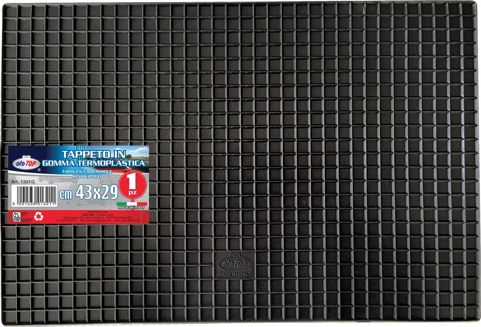Rubber Car Mat With Little Square 45x30