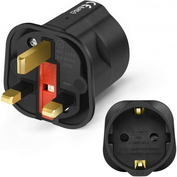 3500w Black Shuko Plug Adaptor