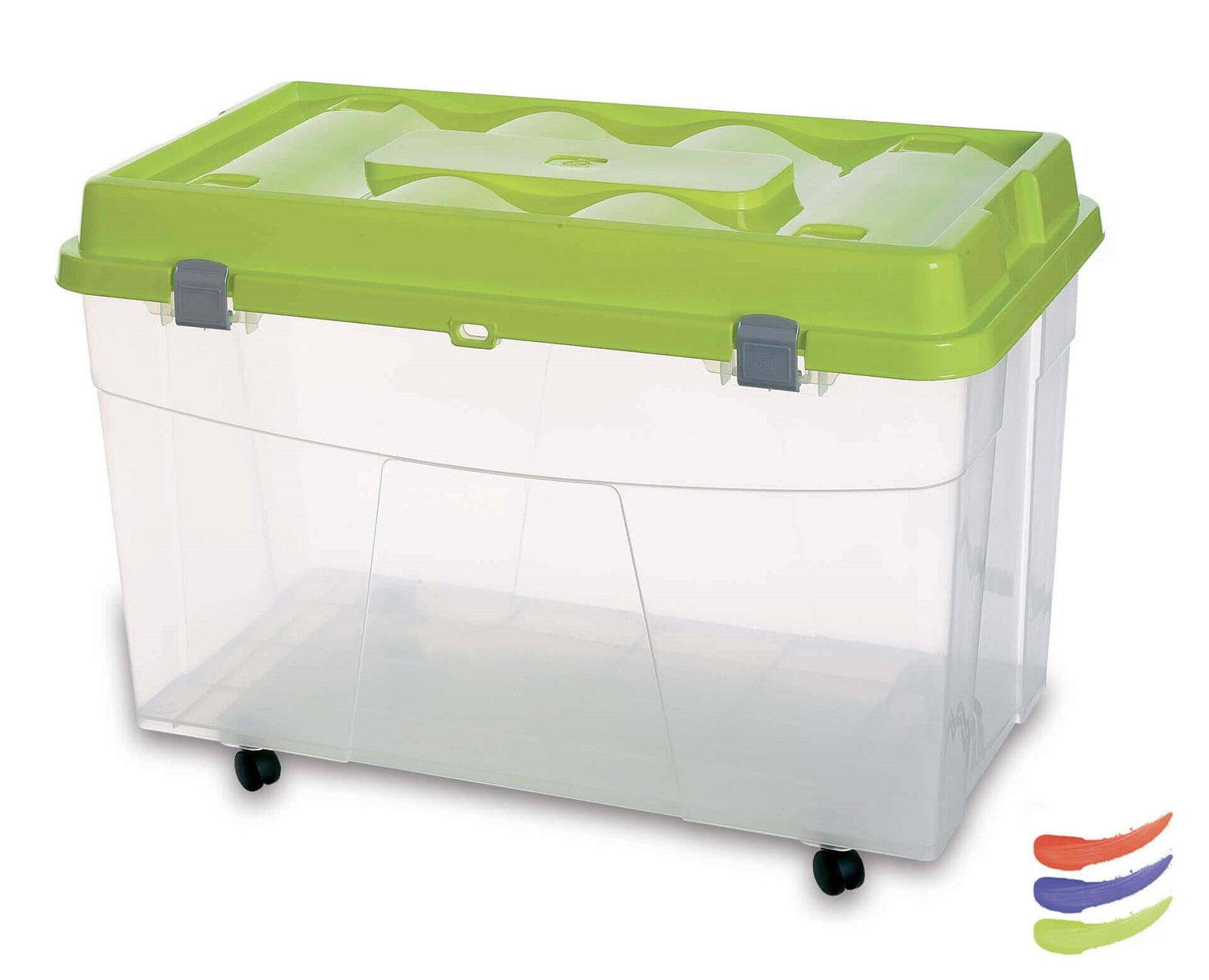 Box W/wheels And Lid Cm.80x45x54h Lt 130