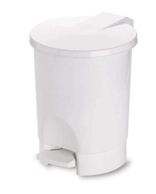 Round Pedal Dust-bin Cm.24x21x26h Lt.4,5 White