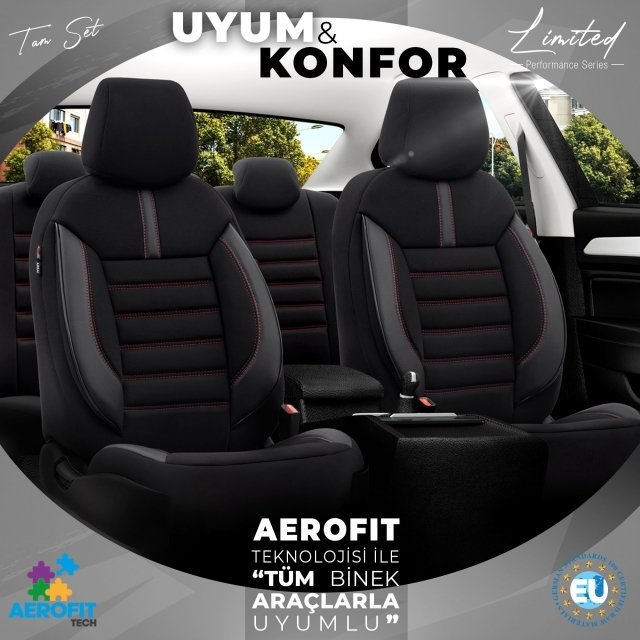 Otom Limited Design Red-black Universal Size Car Seat Covers