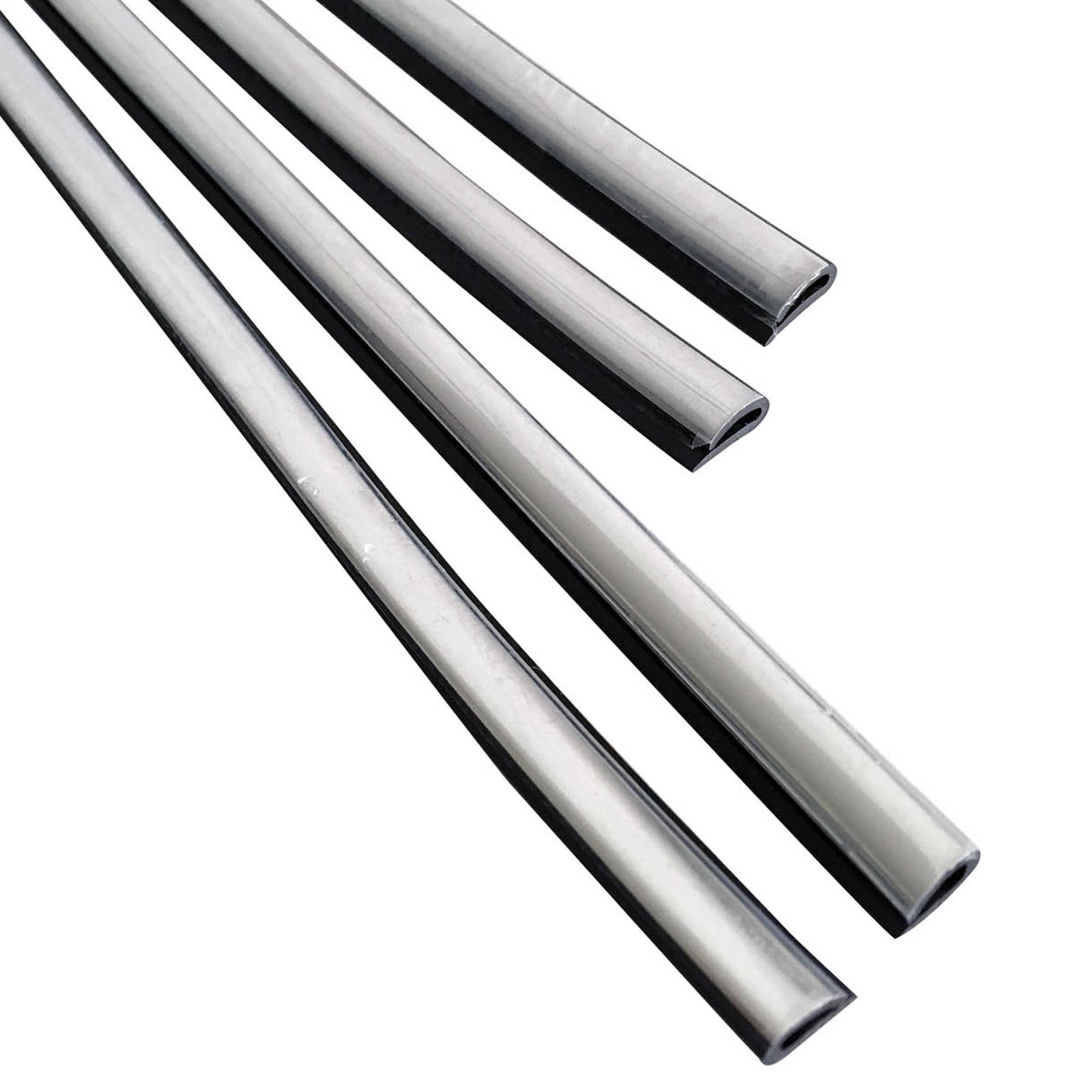 Door Edge Protectors, Chromed Set Of 4 Pcs- 2*87cm And 2*67cm