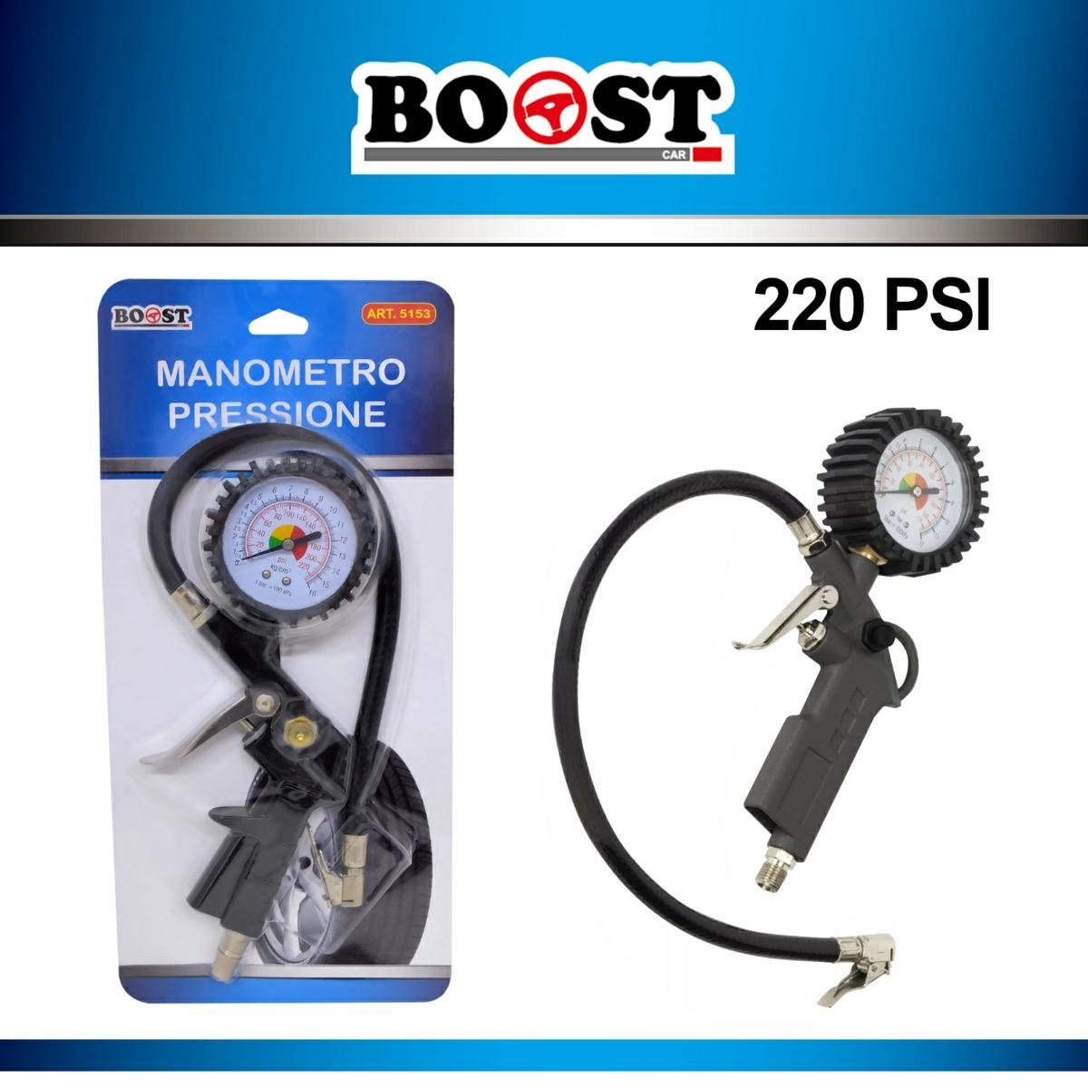 Tyre Inflator Gun With Manometer 220 Psi Art.5153