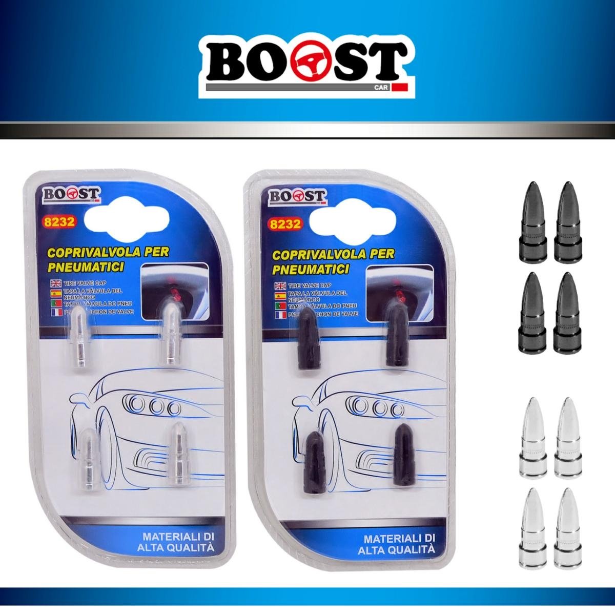 Valve Caps Silver Art. 5185 – Boost Valve Caps Silver Art. 5185 – Boost