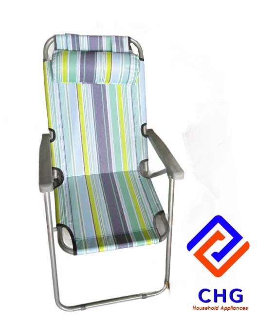 Folding Beach Chair With Adjustable Back- Color As Pic K4