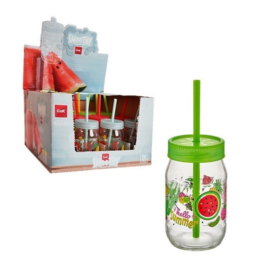 Cok Mug With Straw Smoothy 370cc Single In Display Box Of 16 K2