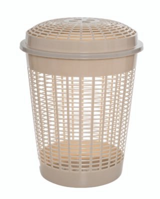 Laundry Basket With Lid, Round, 60l