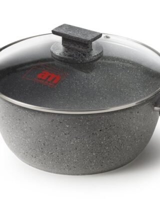 Cuore Di Pietra Casserole 20cm With Glass Lid For Induction