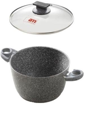 Cuore Di Pietra Pot With Glass 24cm Induction