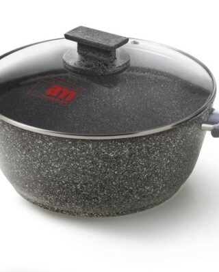 Cuore Di Pietra Casserole 26cm With Glass Lid For Induction