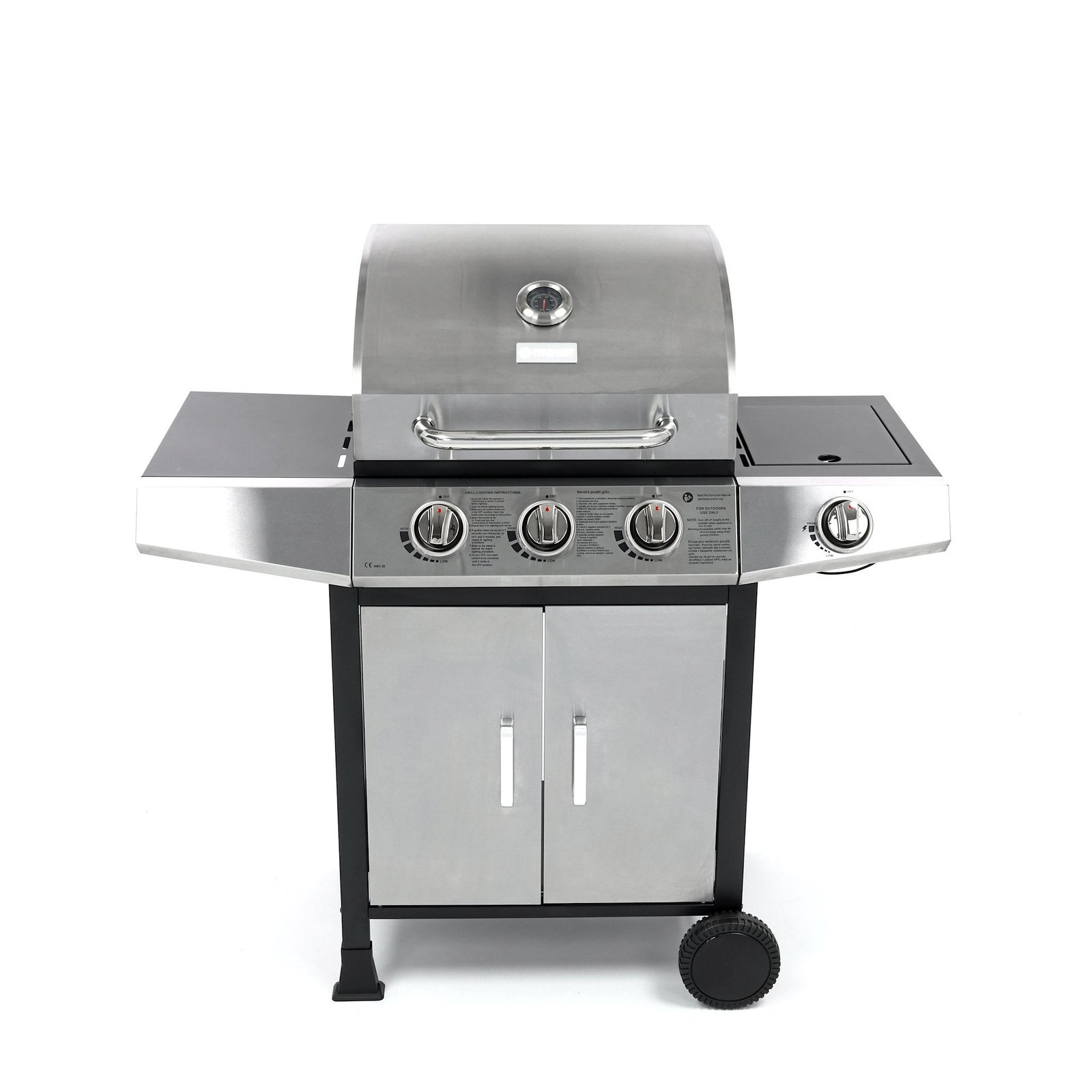 Fieldmann Gas Bbq 3 + 1 Burner Cast Iron And Stainless Steel