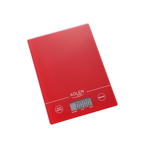Adler Kitchen Scale 5kg Red Flat Surface 14cm*20cm