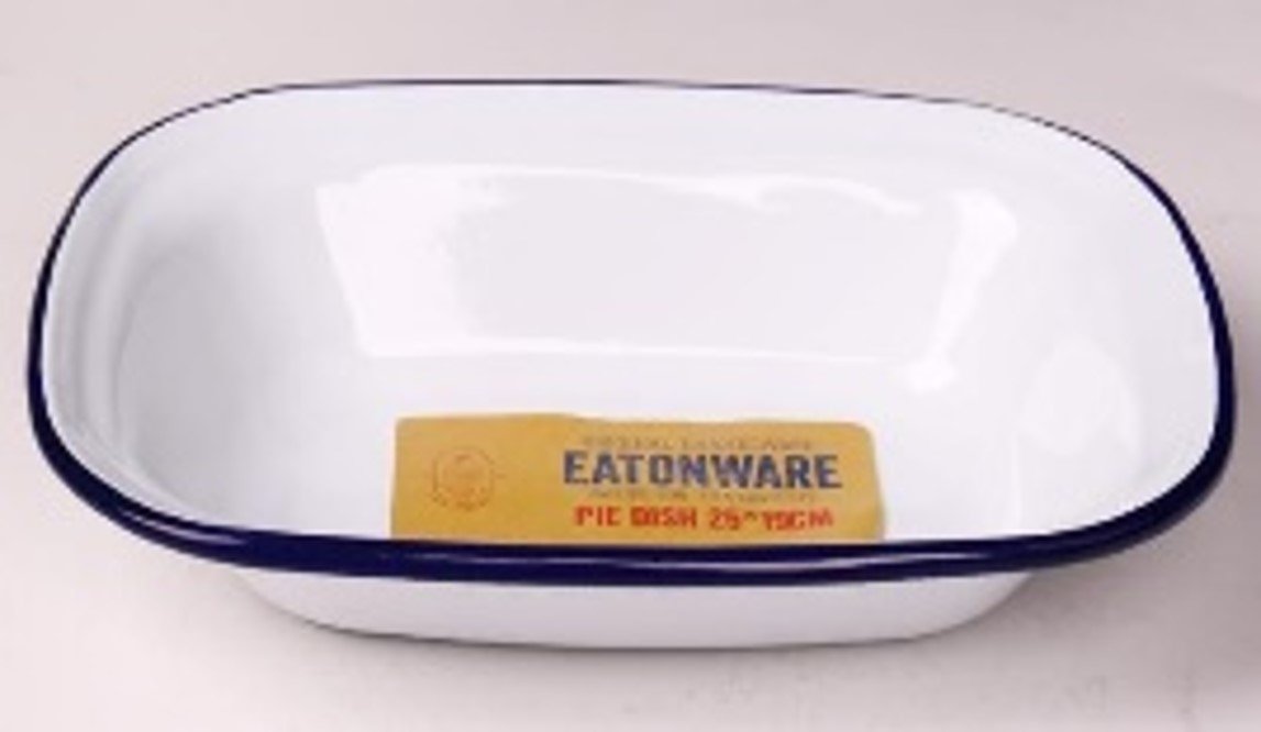 Enamel Cookware No5 Pie Dish Oblong L:23cm W:17.5cm H:5cm