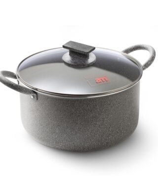 Tutti Insieme Stone Casserole Cm.32 W/glass Lid