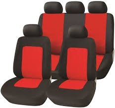 Seat Covers Florida Polyester Black/red