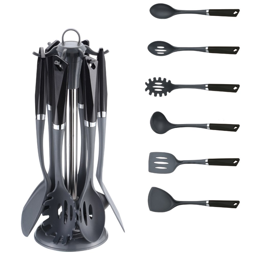 7 Pcs. Kitchen Utensils, Black Schafer