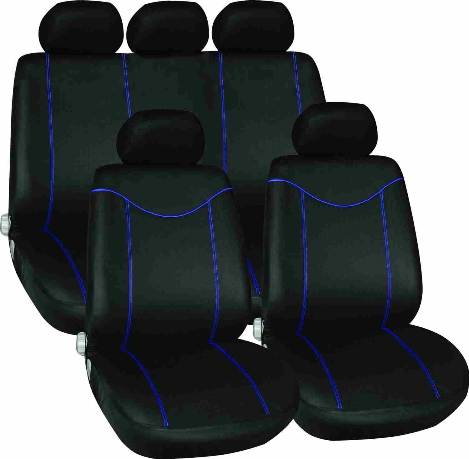 Seat Covers 11 Pce With Zips In Blue Seat Covers 11 Pce With Zips In Blue