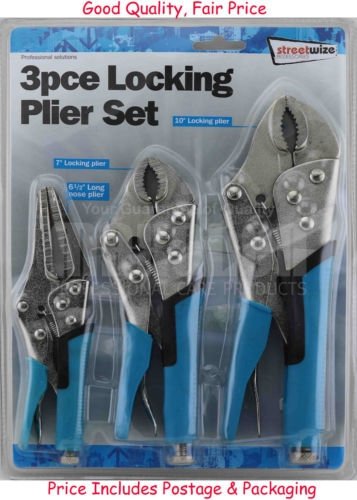 3 Piece Locking Plier Set
