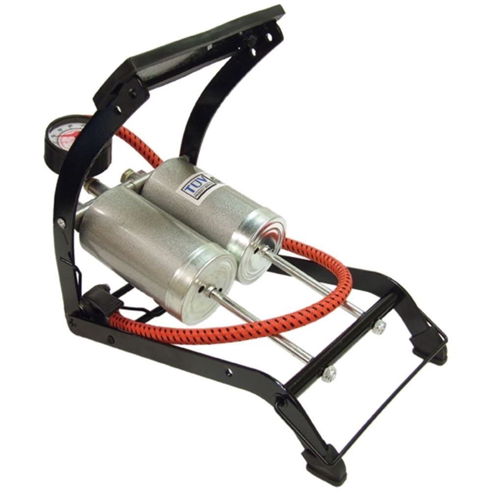 Foot Pump De-luxe Twin Cylinder With 270 Gauge