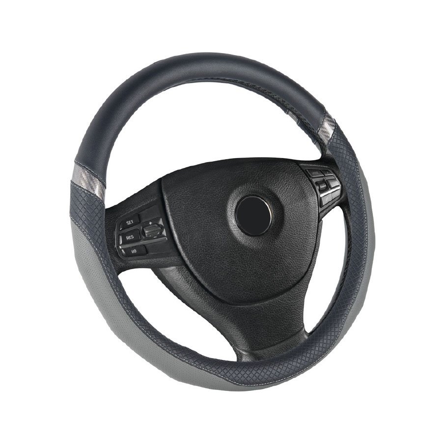 Steering Wheel Cover Grey/black 37-39cm