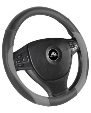 Steering wheel cover 37-39cm Black-Grey